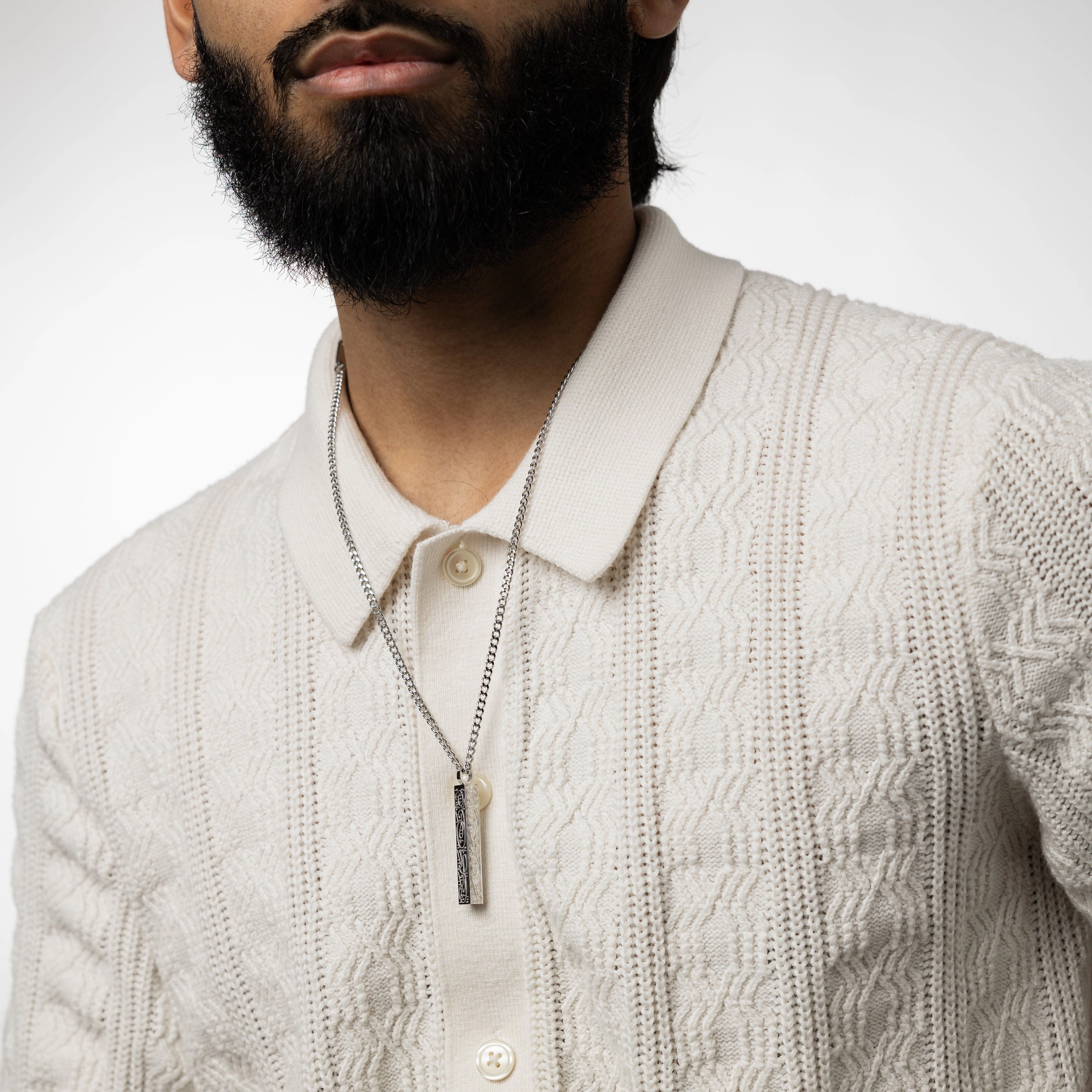 "With Hardship Comes Ease" Bar Necklace | Men