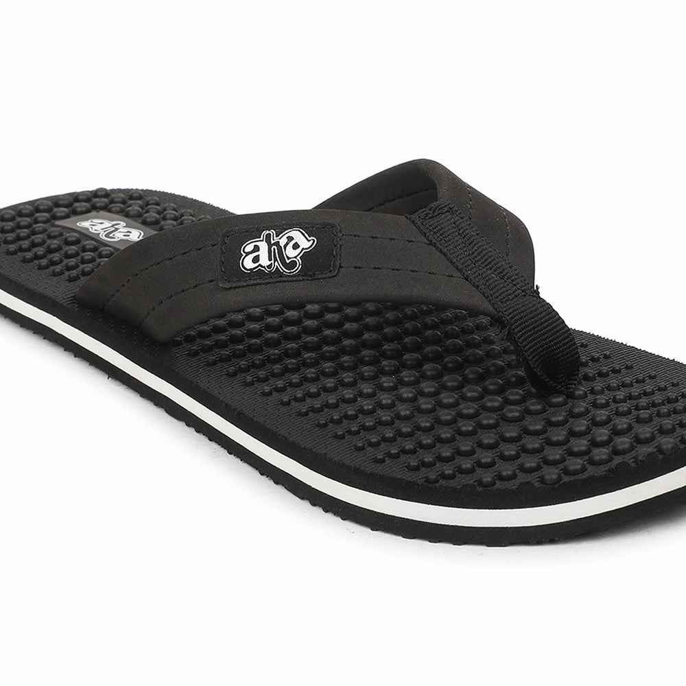 A-HA Black Casual Slipper For Men BEL-1 By Liberty