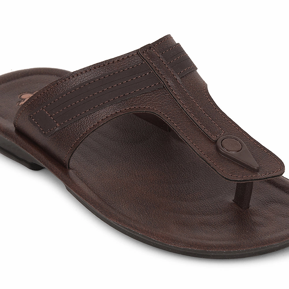 A-HA Brown Casual Slipper For Men MPU-61 By Liberty