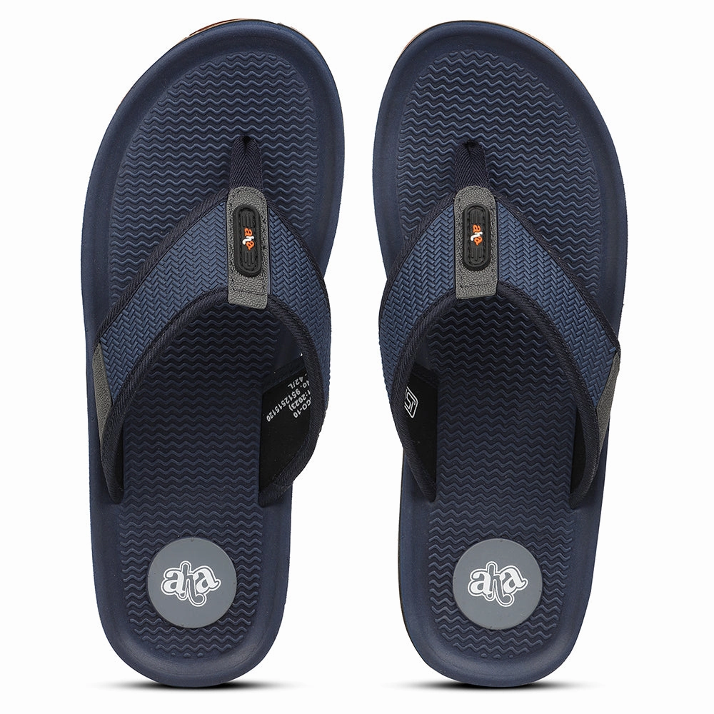 A-HA Navy Blue Casual Slipper For Men ANCO-10 By Liberty
