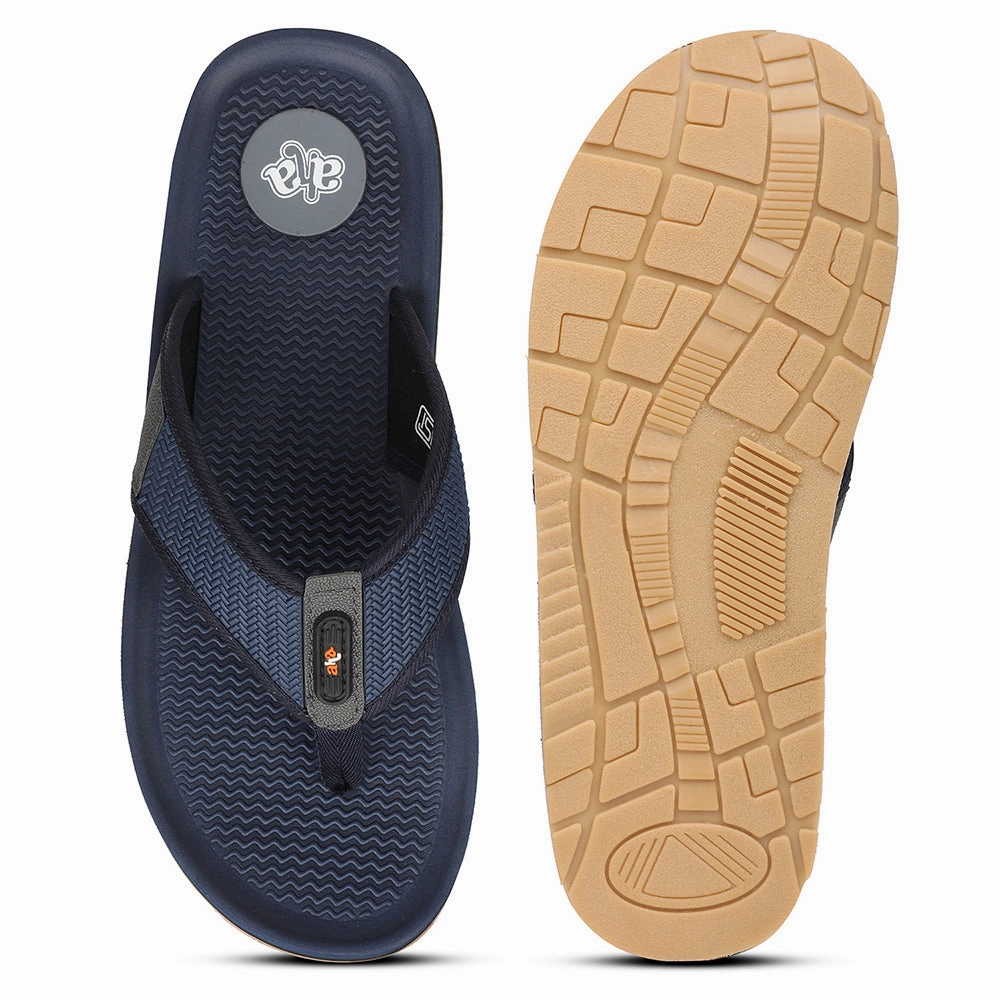 A-HA Navy Blue Casual Slipper For Men ANCO-10 By Liberty