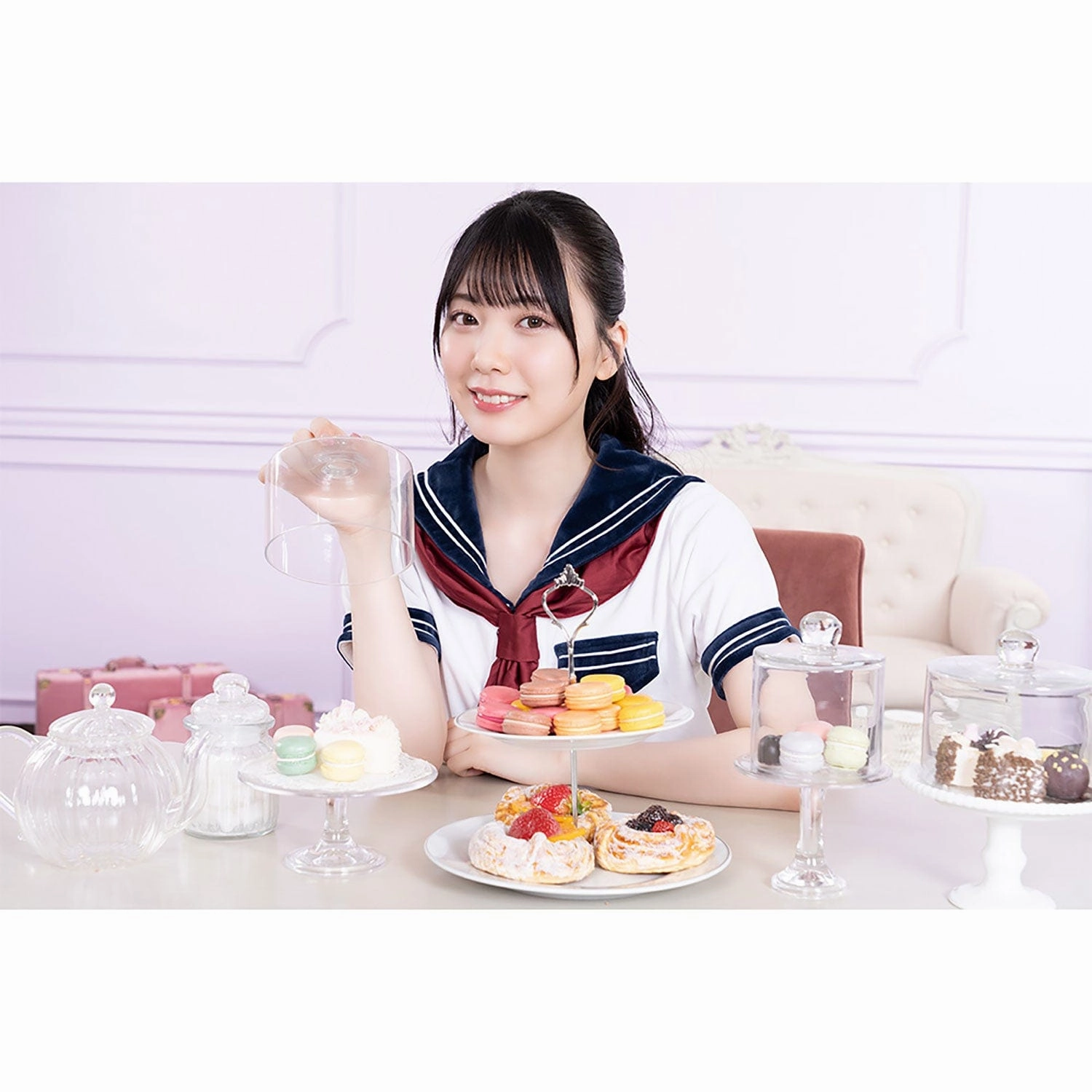 AandT - Fluffy and Cute Sailor Uniform Costume (White)