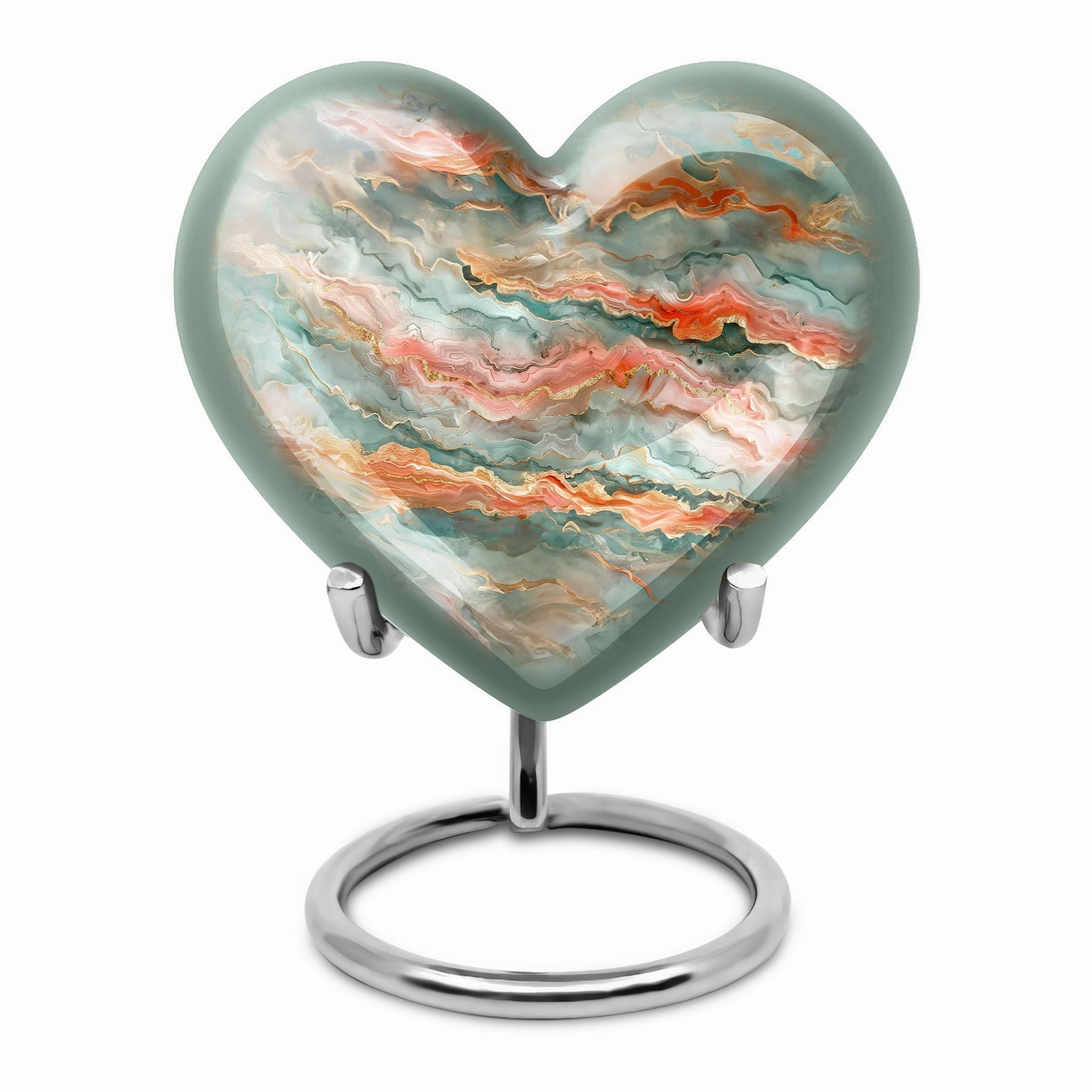 Abstract Heart - Exquisite Funeral Urn for Men's Ashes