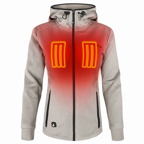 ActionHeat AH-SHDY-5V-W-W-XL Ladies 5V Battery Heated Slim-Fit Hoodie, XL Antarctica White