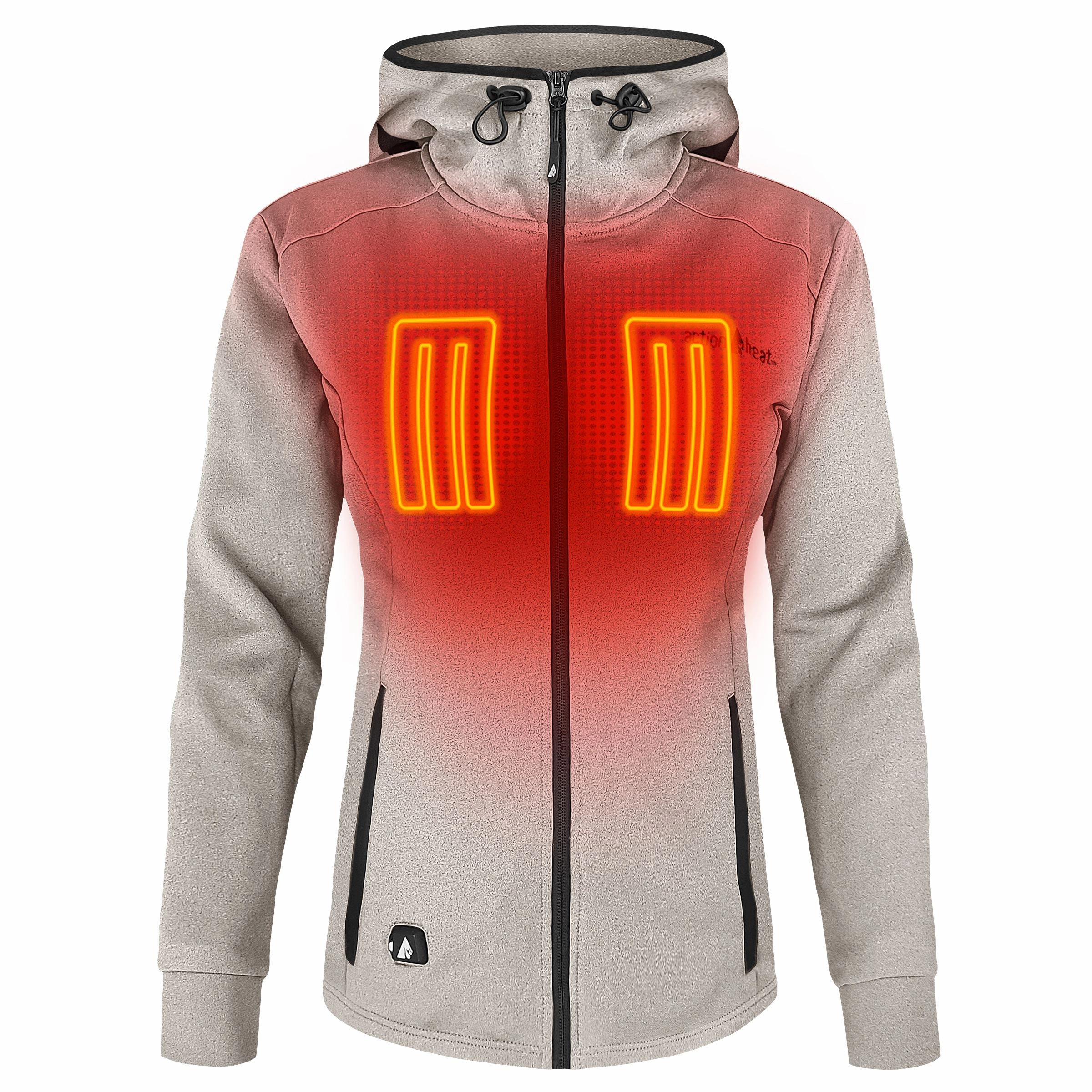 ActionHeat AH-SHDY-5V-W-W-XL Ladies 5V Battery Heated Slim-Fit Hoodie, XL Antarctica White