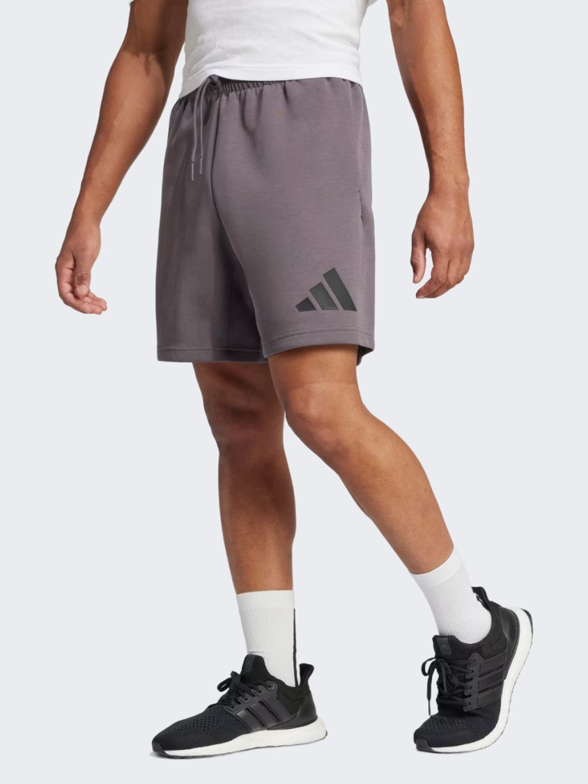Adidas Future Icons 3 Bar Logo Men Sportswear Short Grey Strata