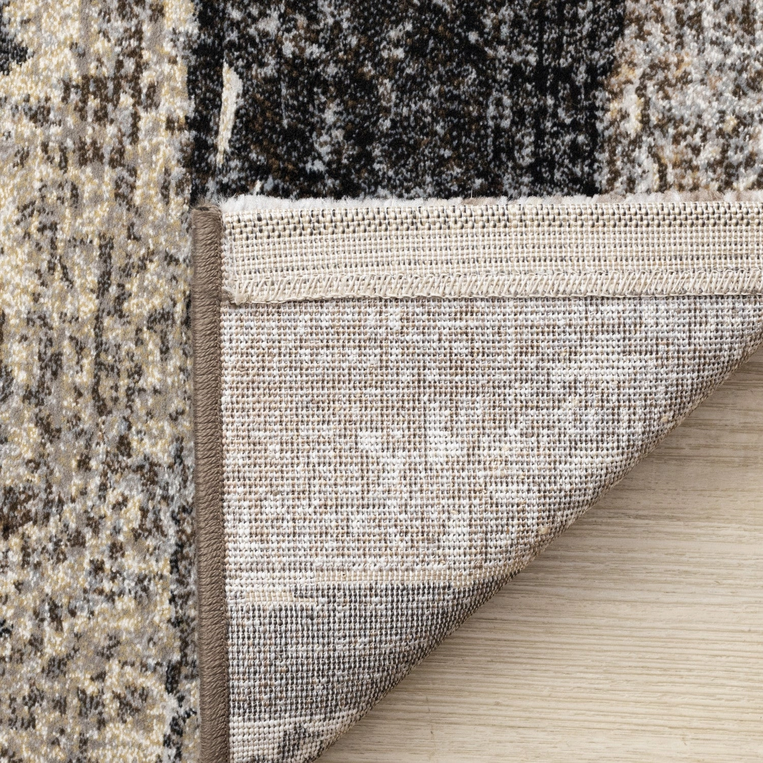 Allure Modern Dark Area Rug - Black Brown - 8' X 11'