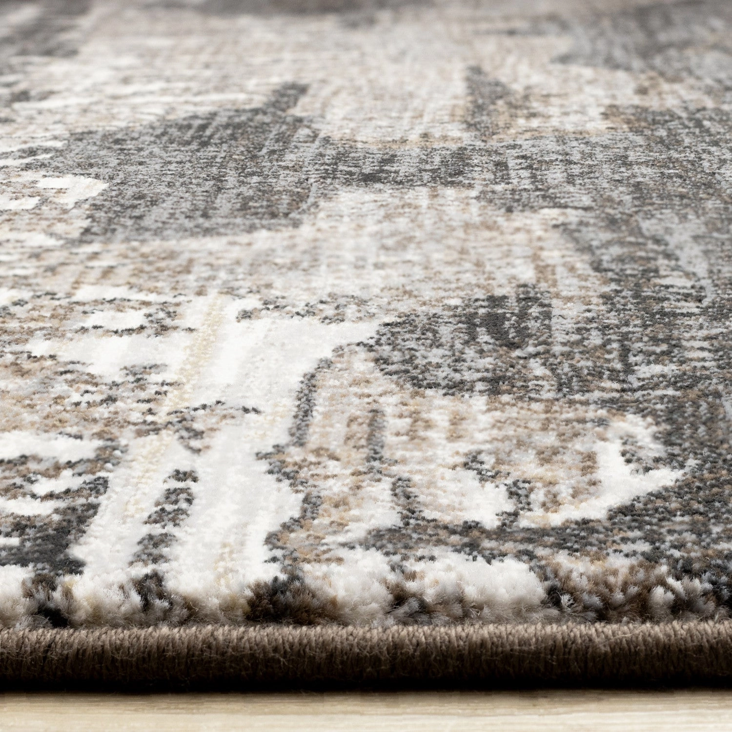 Allure Modern Dark Area Rug - Black Brown - 8' X 11'