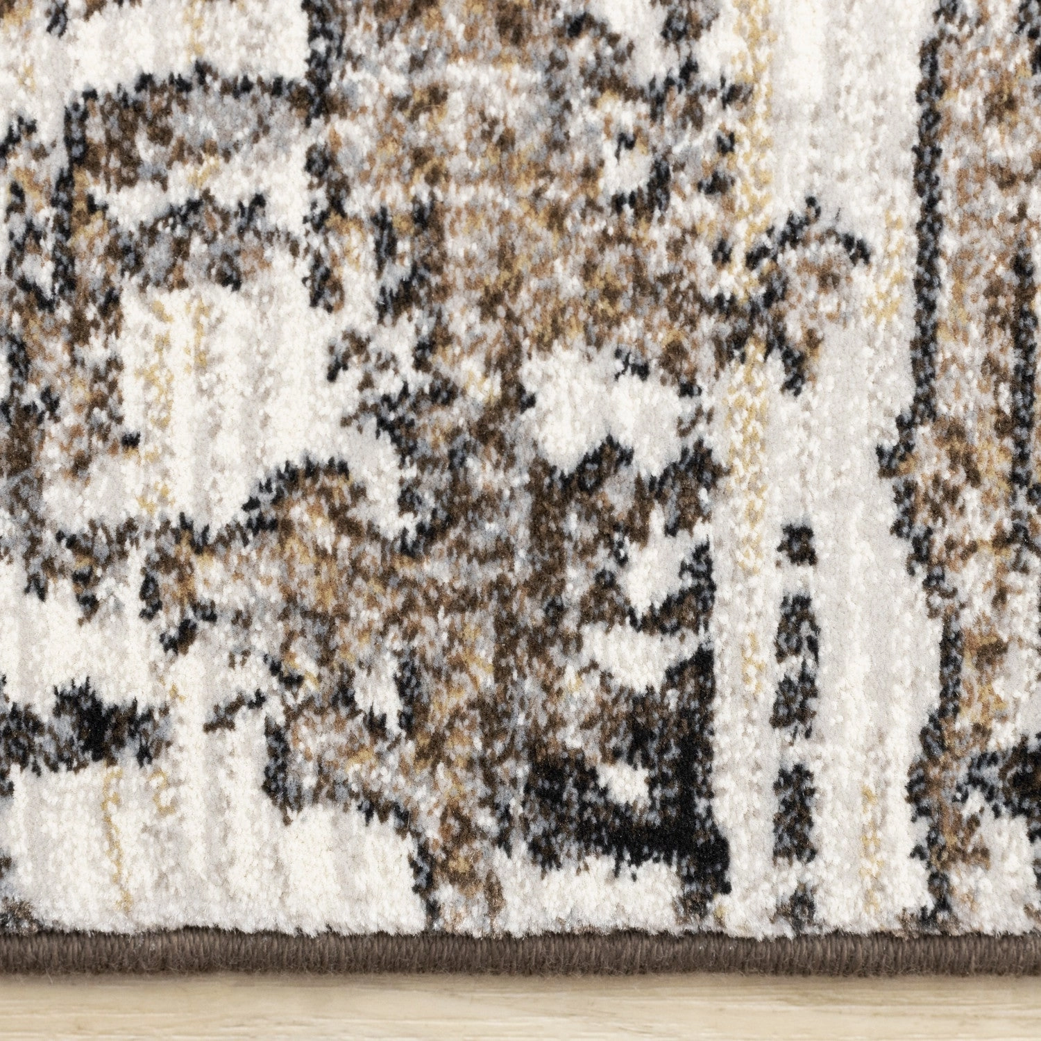 Allure Modern Dark Area Rug - Black Brown - 8' X 11'