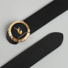 Billy MEN'S BLACK LEATHER BELT FOR MEN