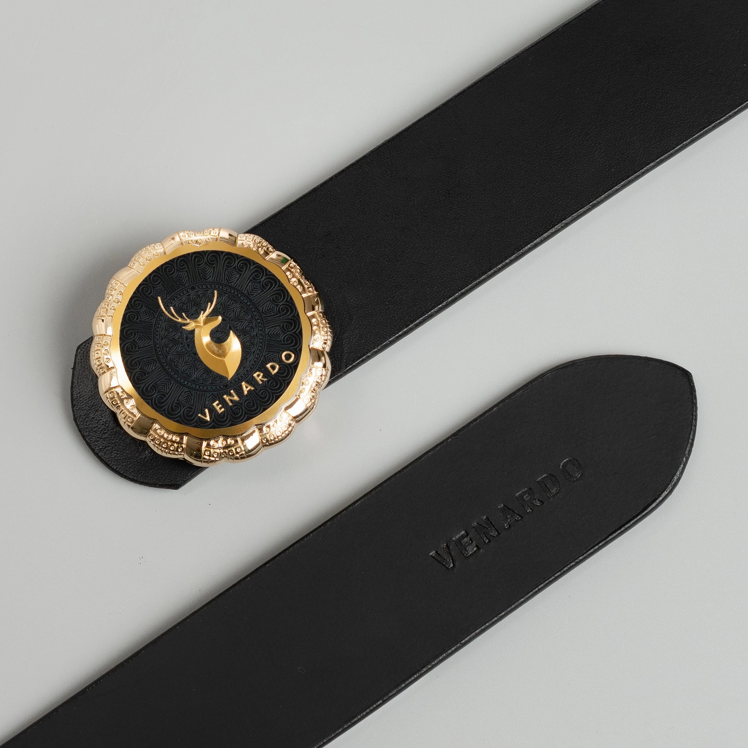 Billy MEN'S BLACK LEATHER BELT FOR MEN