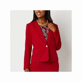Black Label By Evan-Picone Suit Jacket - CRIMSON 14