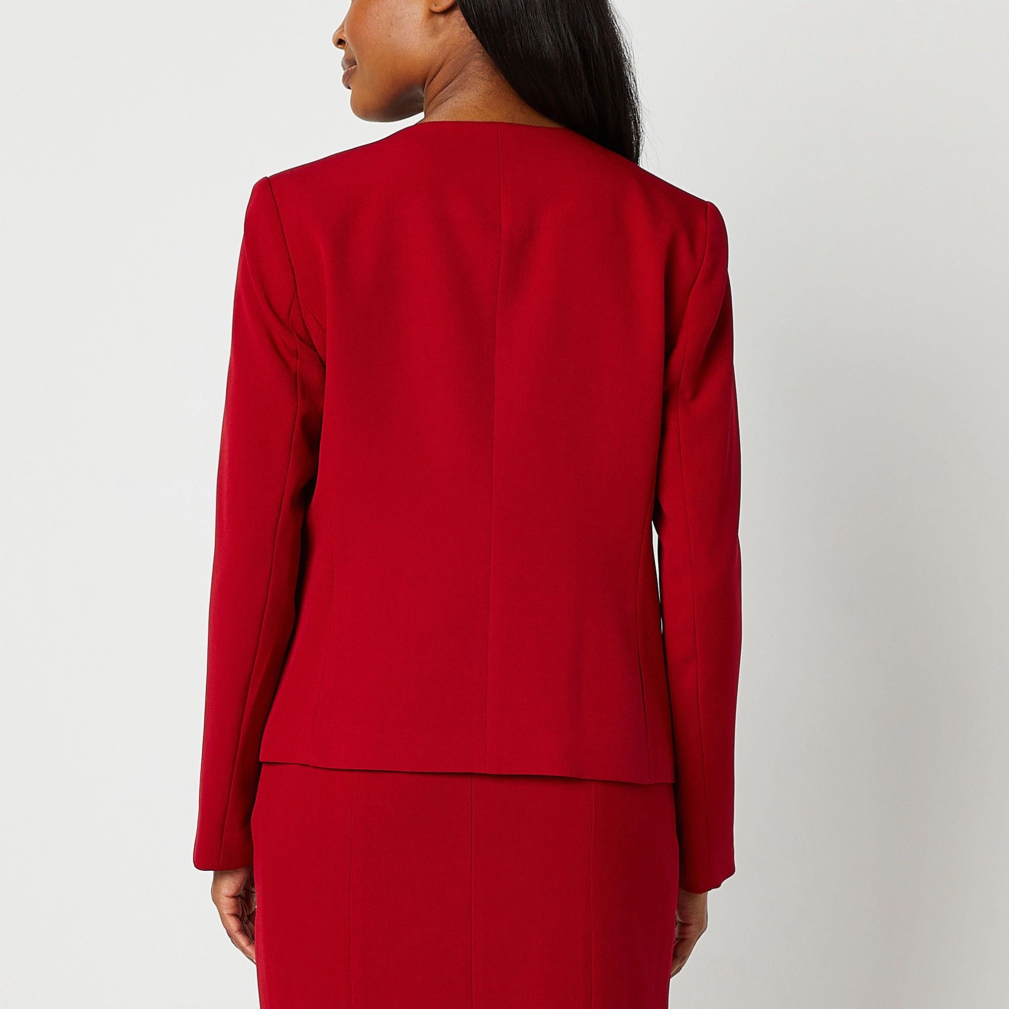 Black Label By Evan-Picone Suit Jacket - CRIMSON 14