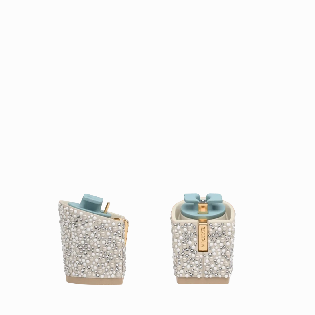 Block Heel Kit 3 Ivory Pearl & Rhinestone