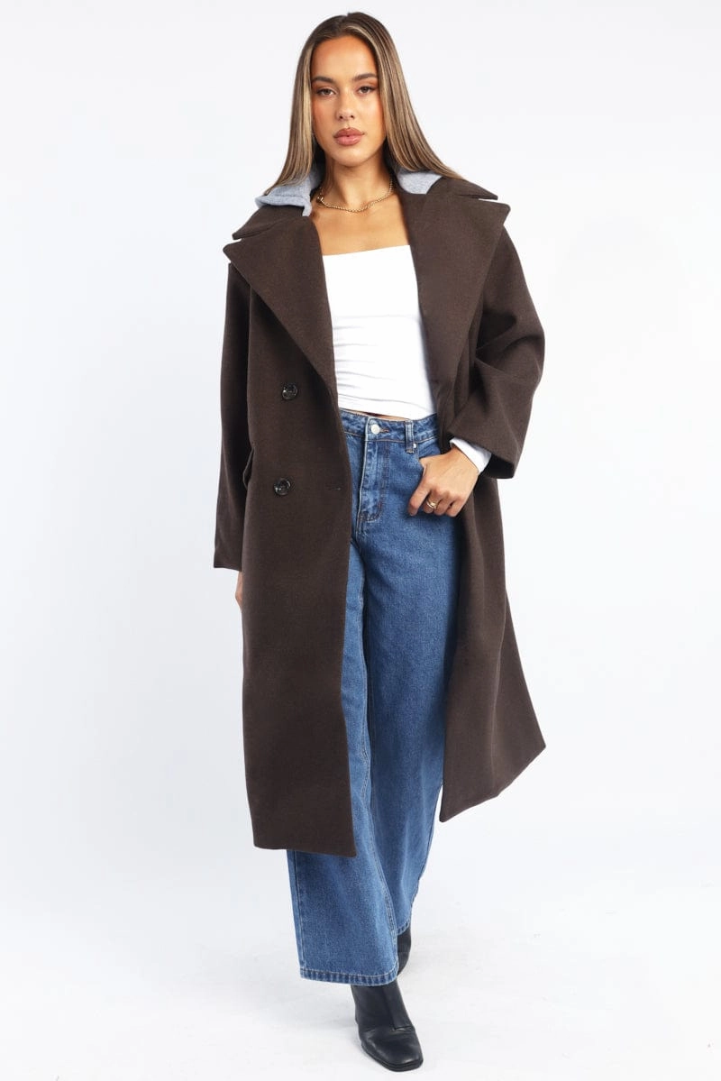 Brown Coat Jersey Hood Insert