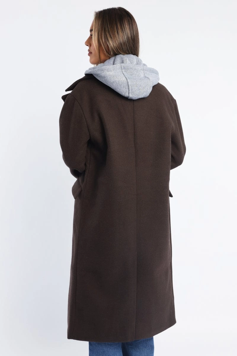 Brown Coat Jersey Hood Insert