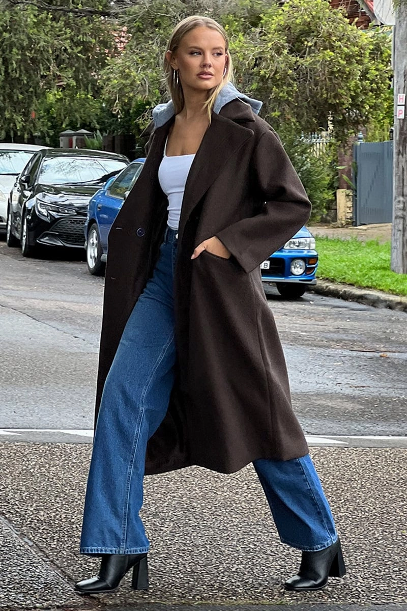 Brown Coat Jersey Hood Insert