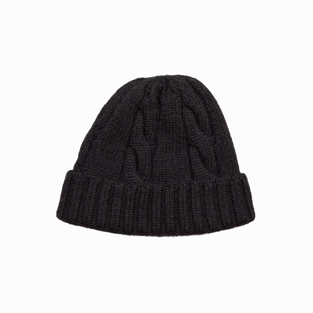 Cable Knit Beanie - Charcoal