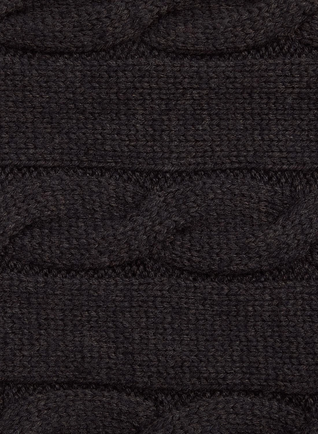 Cable Knit Beanie - Charcoal