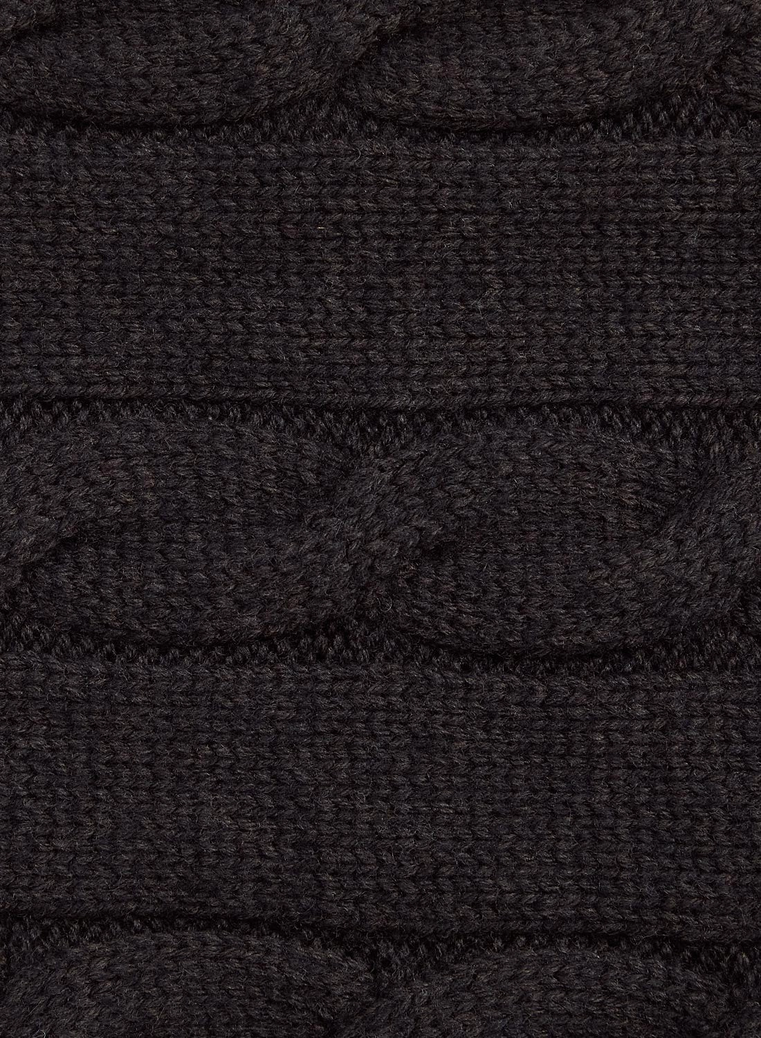 Cable Knit Scarf - Charcoal