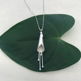 Calla Lily Necklace - Sterling Silver, Indonesia