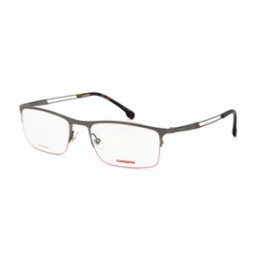 Carrera Men's Eyeglasses - Semi Matte Dark Ruthenium Rectangular Frame | 8832 0R80 00