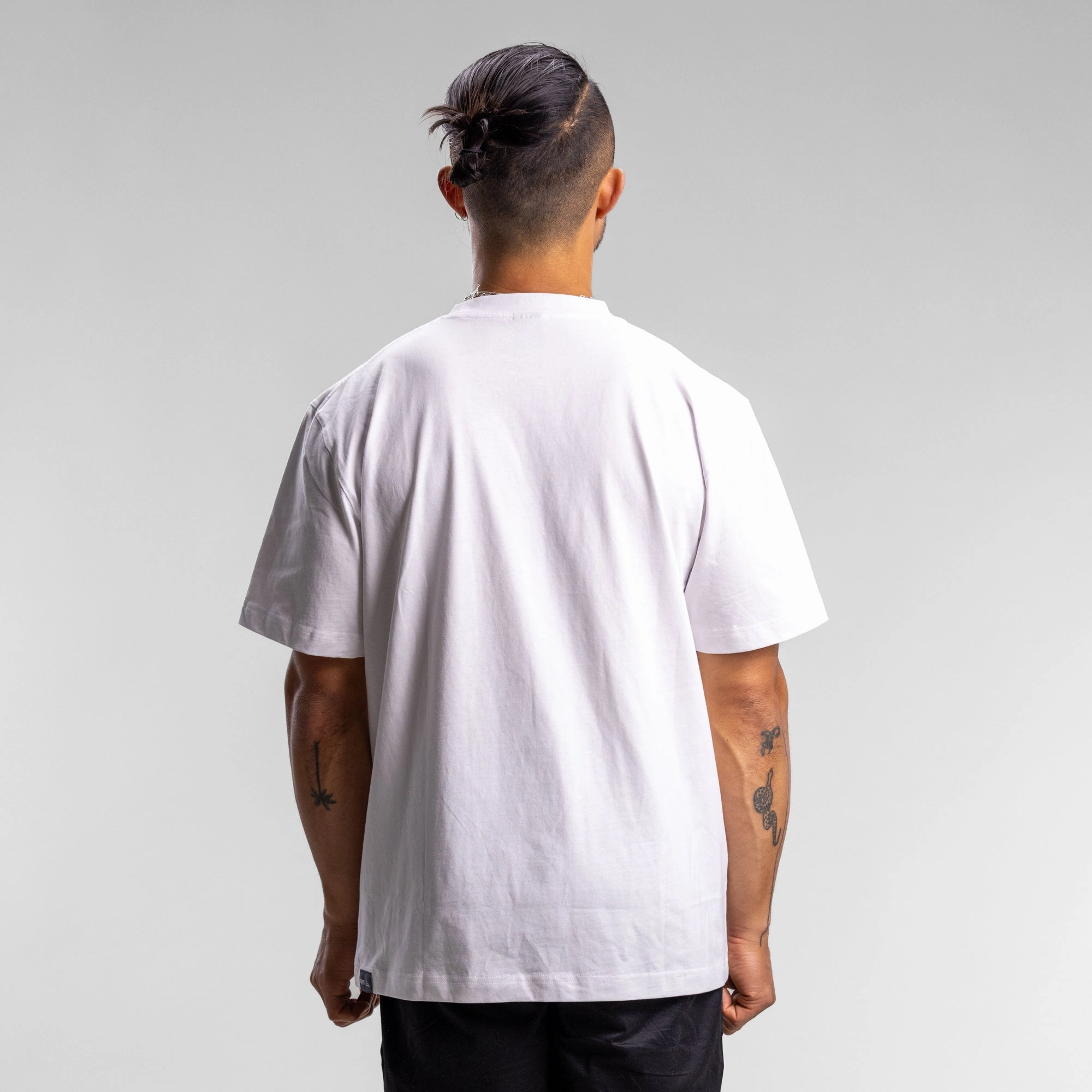 Checkered Box Block Tee Unisex WHITE