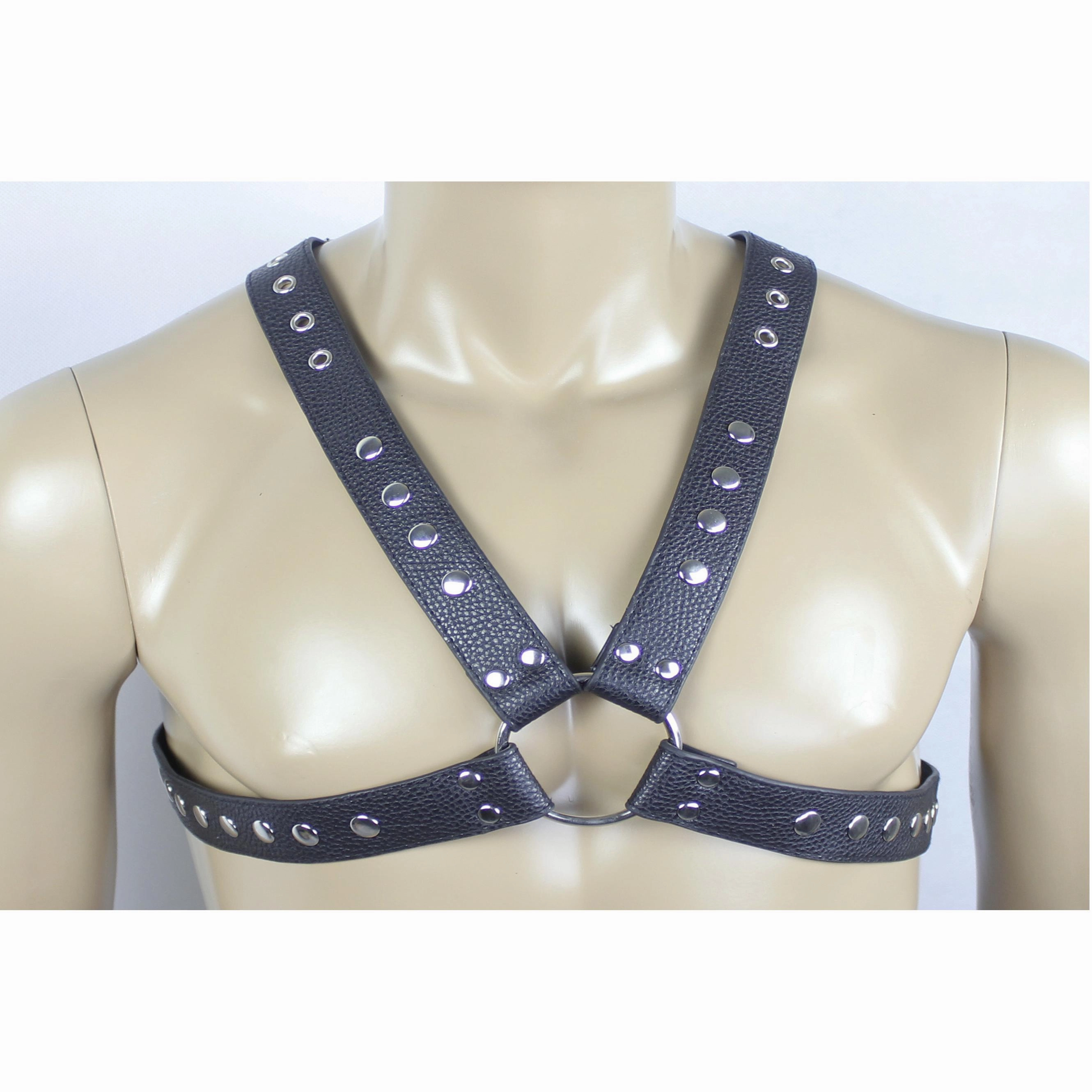 Chest Harness - X-Cross PVC Vegan Leather
