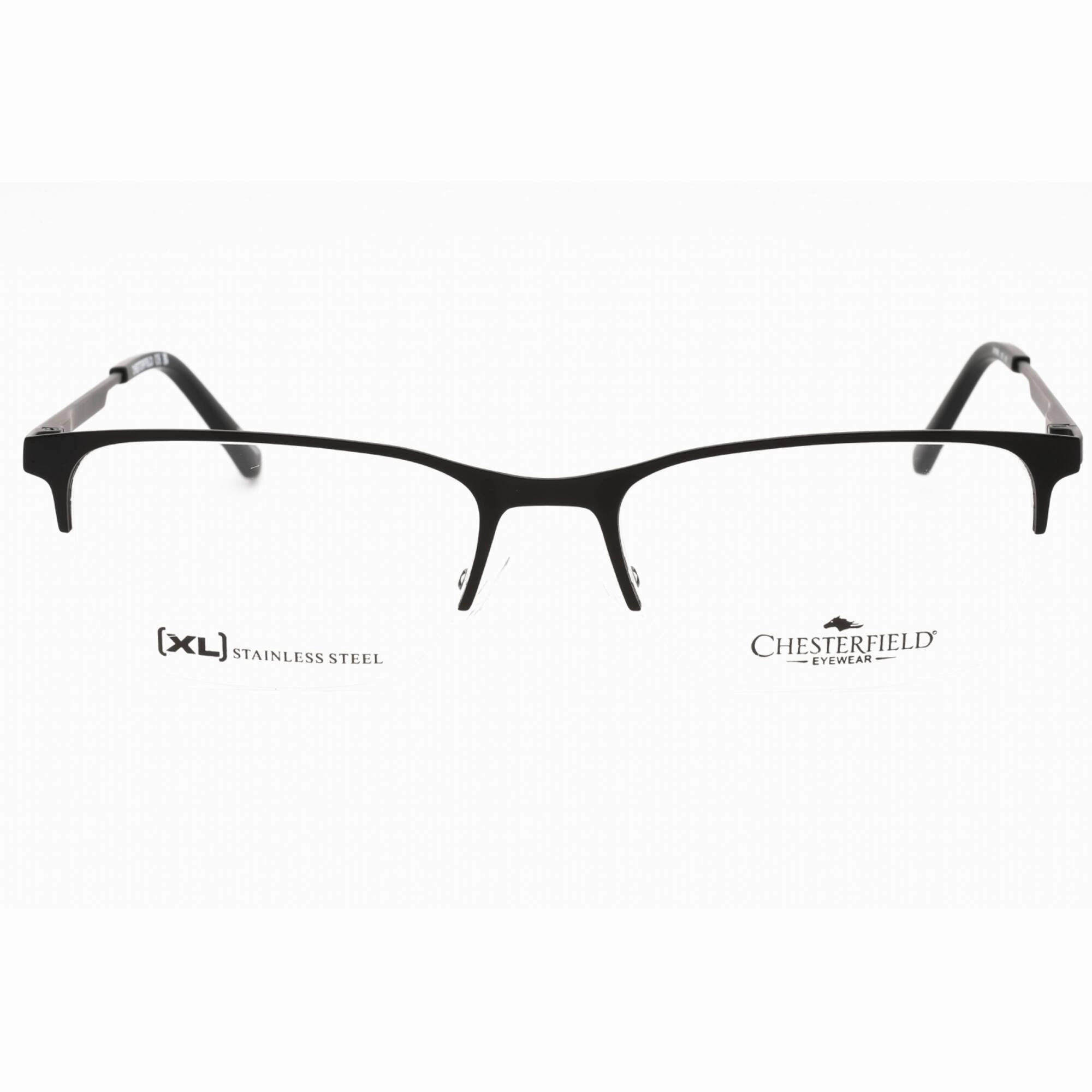 Chesterfield Men's Eyeglasses - Matte Black Metal Rectangular Frame | CH 108XL 0003 00