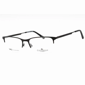 Chesterfield Men's Eyeglasses - Matte Black Metal Rectangular Frame | CH 108XL 0003 00