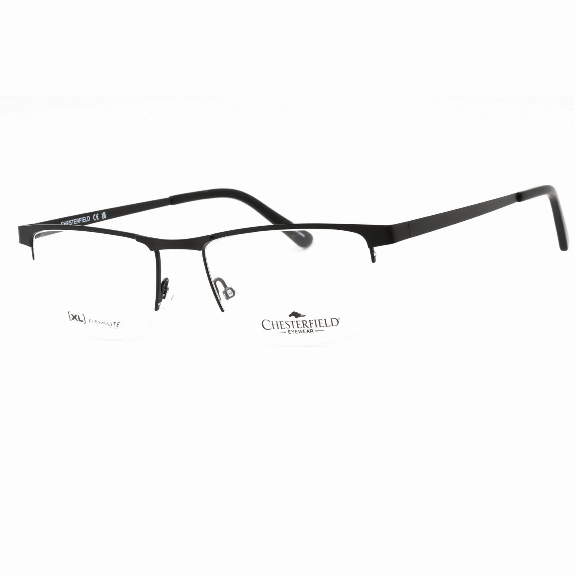 Chesterfield Men's Eyeglasses - Matte Black Metal Rectangular Frame | CH 113XL 0003 00