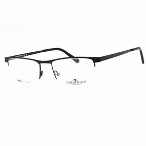 Chesterfield Men's Eyeglasses - Matte Black Metal Rectangular Frame | CH 113XL 0003 00