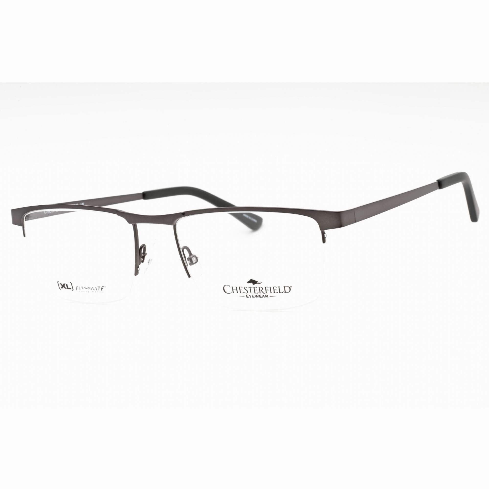 Chesterfield Men's Eyeglasses - Matte Grey Metal Rectangular Frame | CH 113XL 0FRE 00