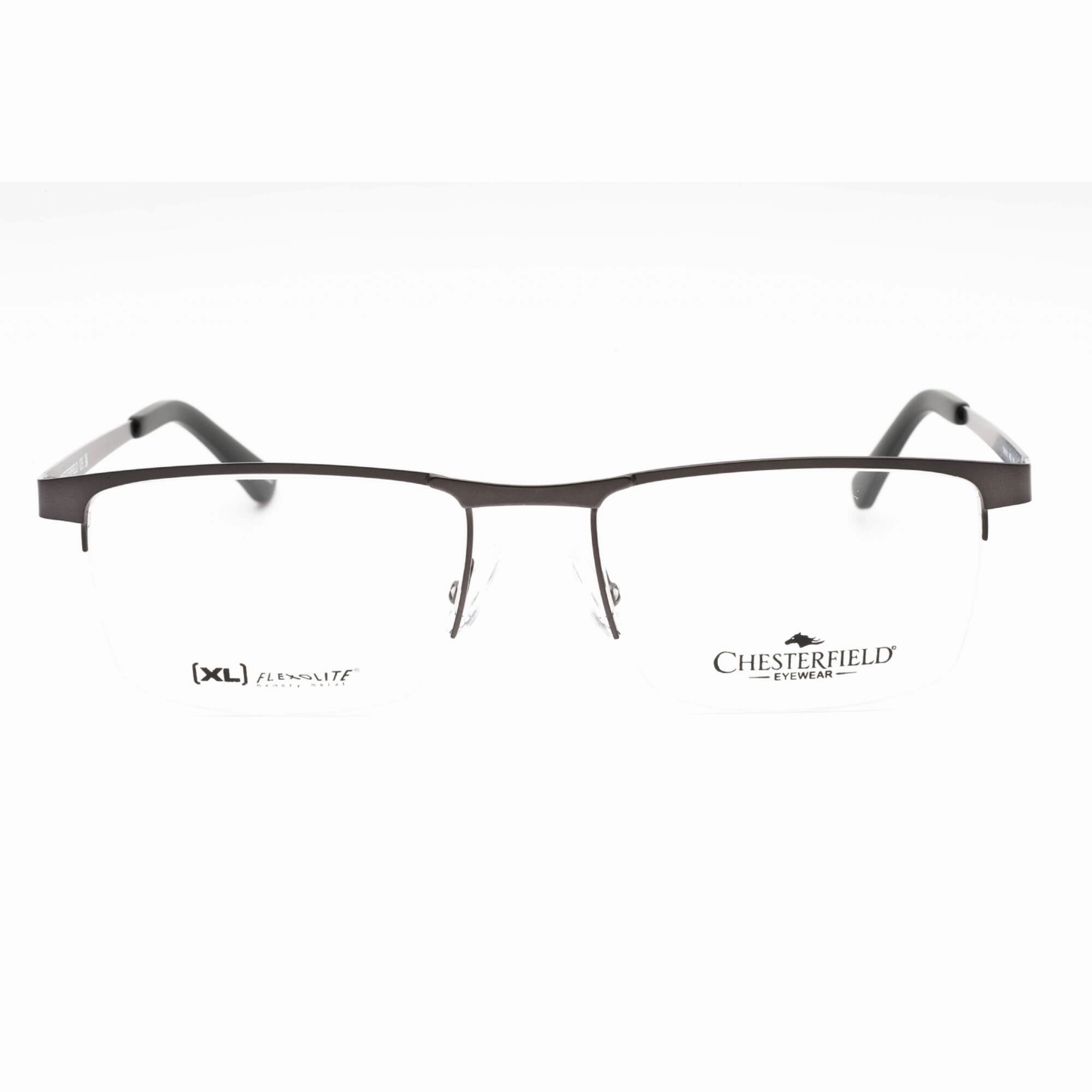 Chesterfield Men's Eyeglasses - Matte Grey Metal Rectangular Frame | CH 113XL 0FRE 00