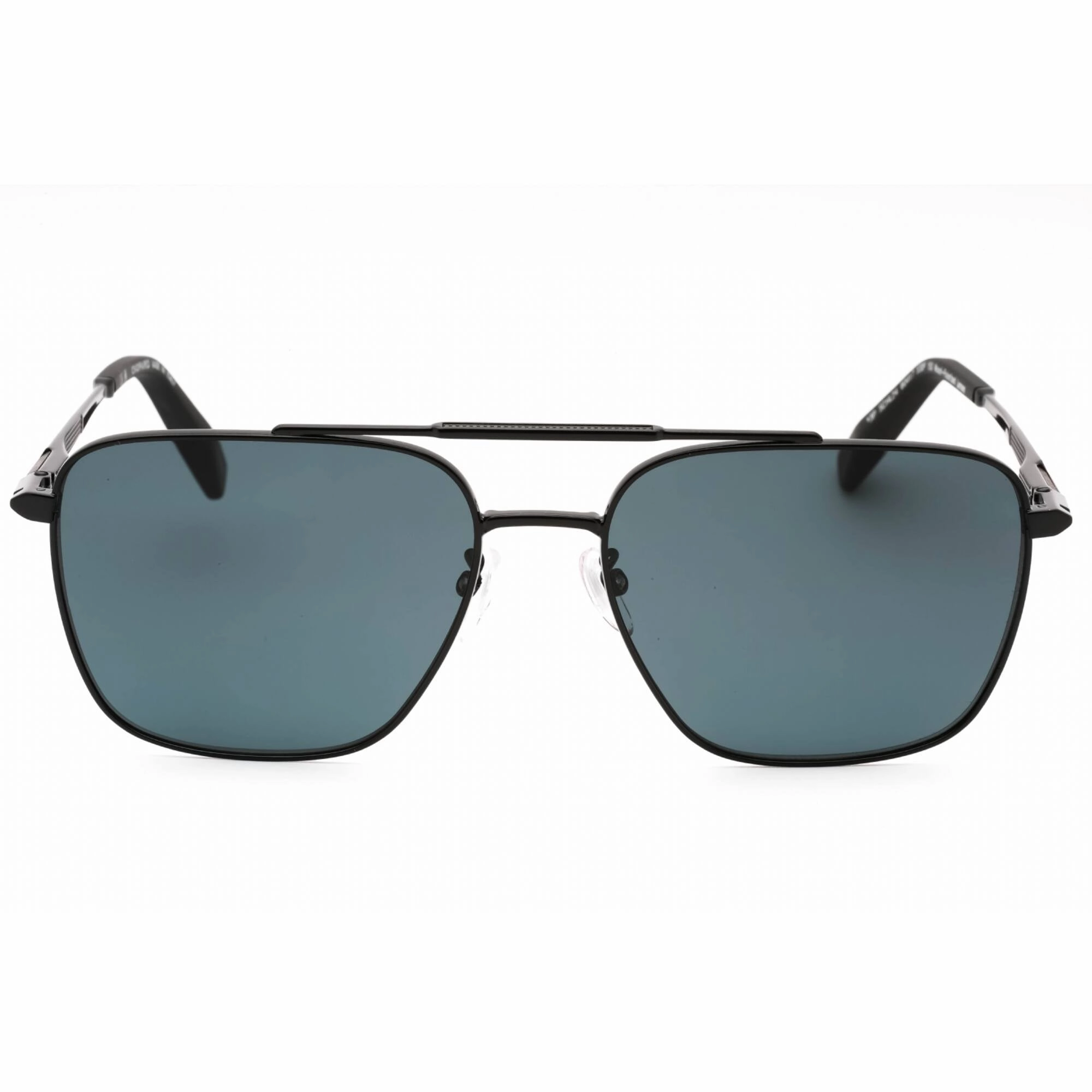 Chopard Men's Sunglasses - Shiny Black Metal Aviator Frame Smoke Lens | SCHL24 530P