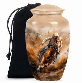 Classic Cowboy Cremation Urn for the Valor-filled Men Ashes