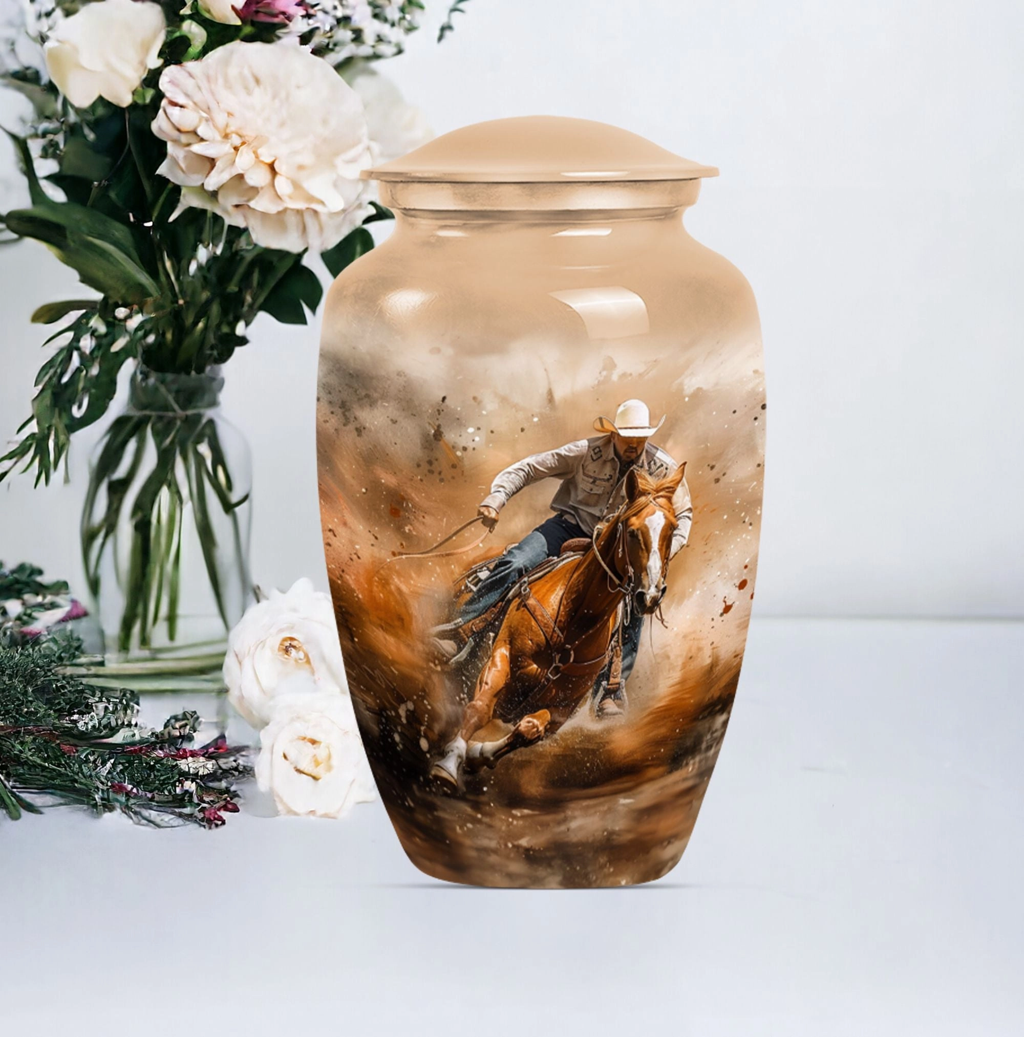 Classic Cowboy Cremation Urn for the Valor-filled Men Ashes