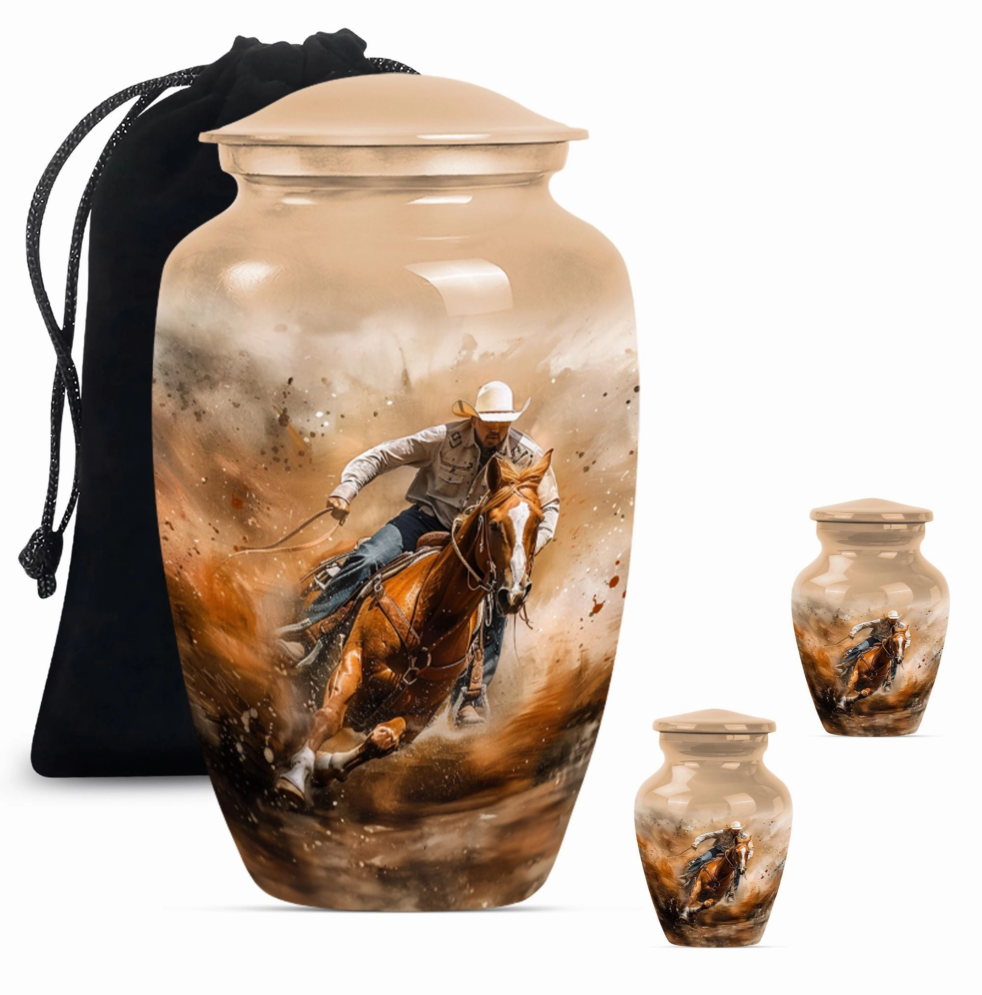 Classic Cowboy Cremation Urn for the Valor-filled Men Ashes