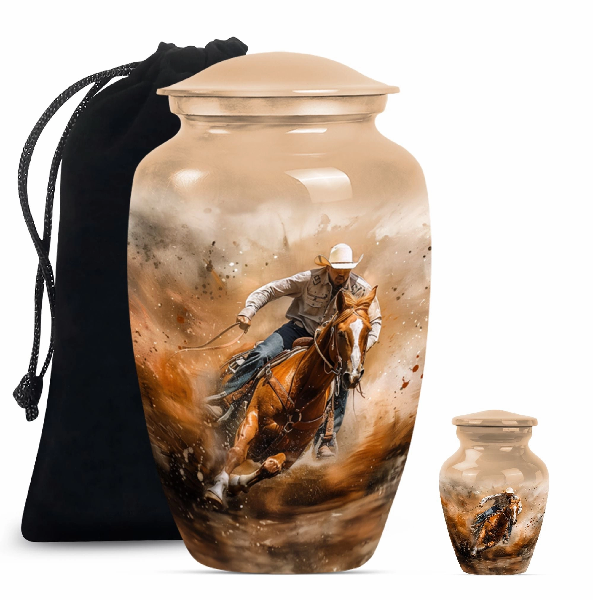 Classic Cowboy Cremation Urn for the Valor-filled Men Ashes