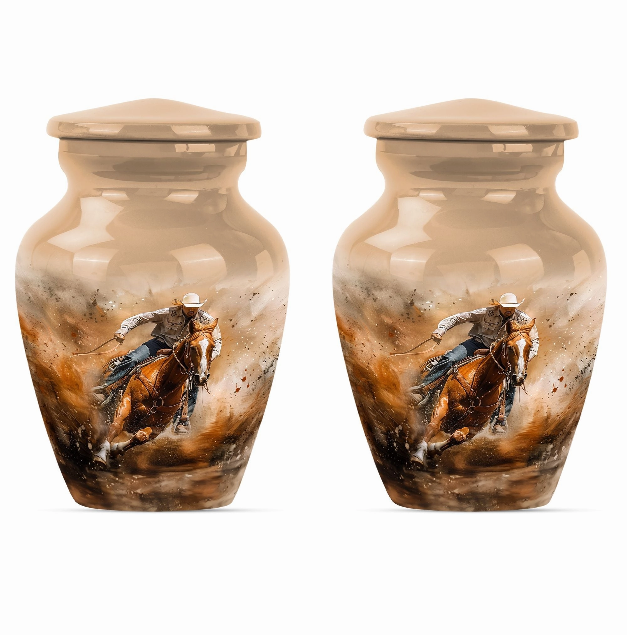 Classic Cowboy Cremation Urn for the Valor-filled Men Ashes