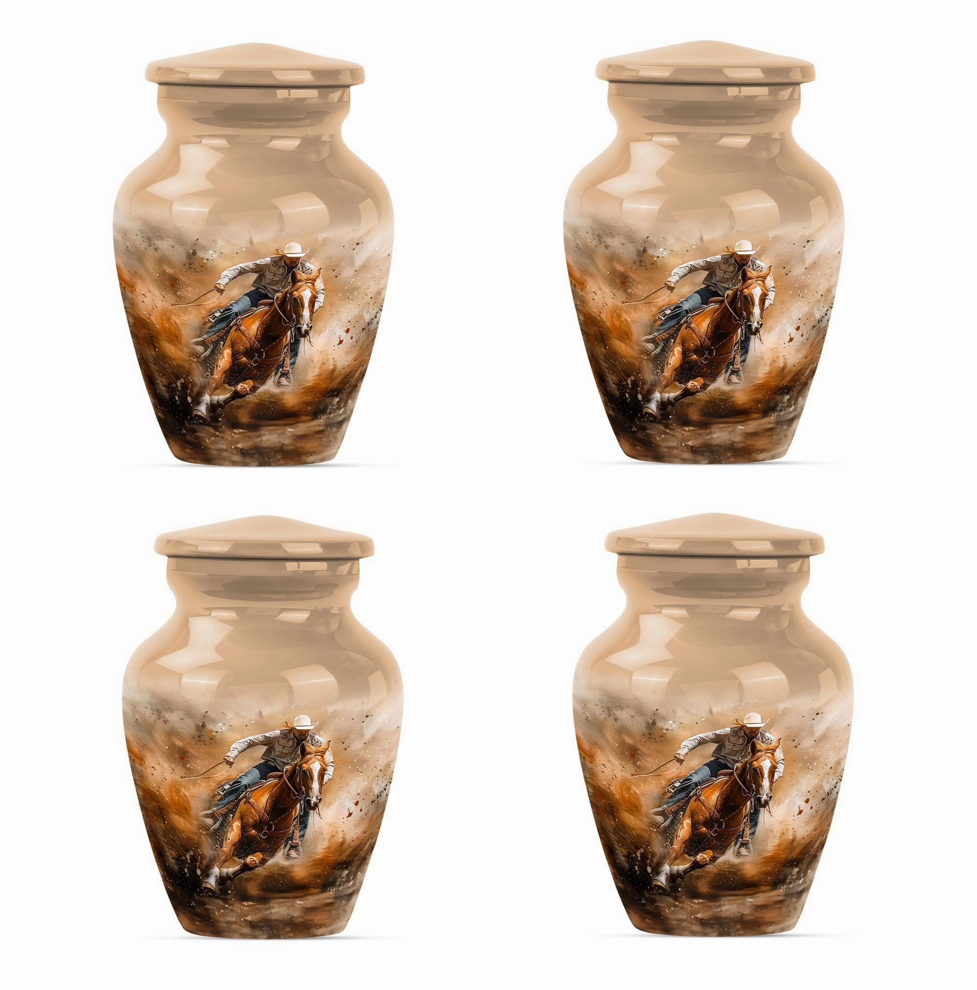 Classic Cowboy Cremation Urn for the Valor-filled Men Ashes