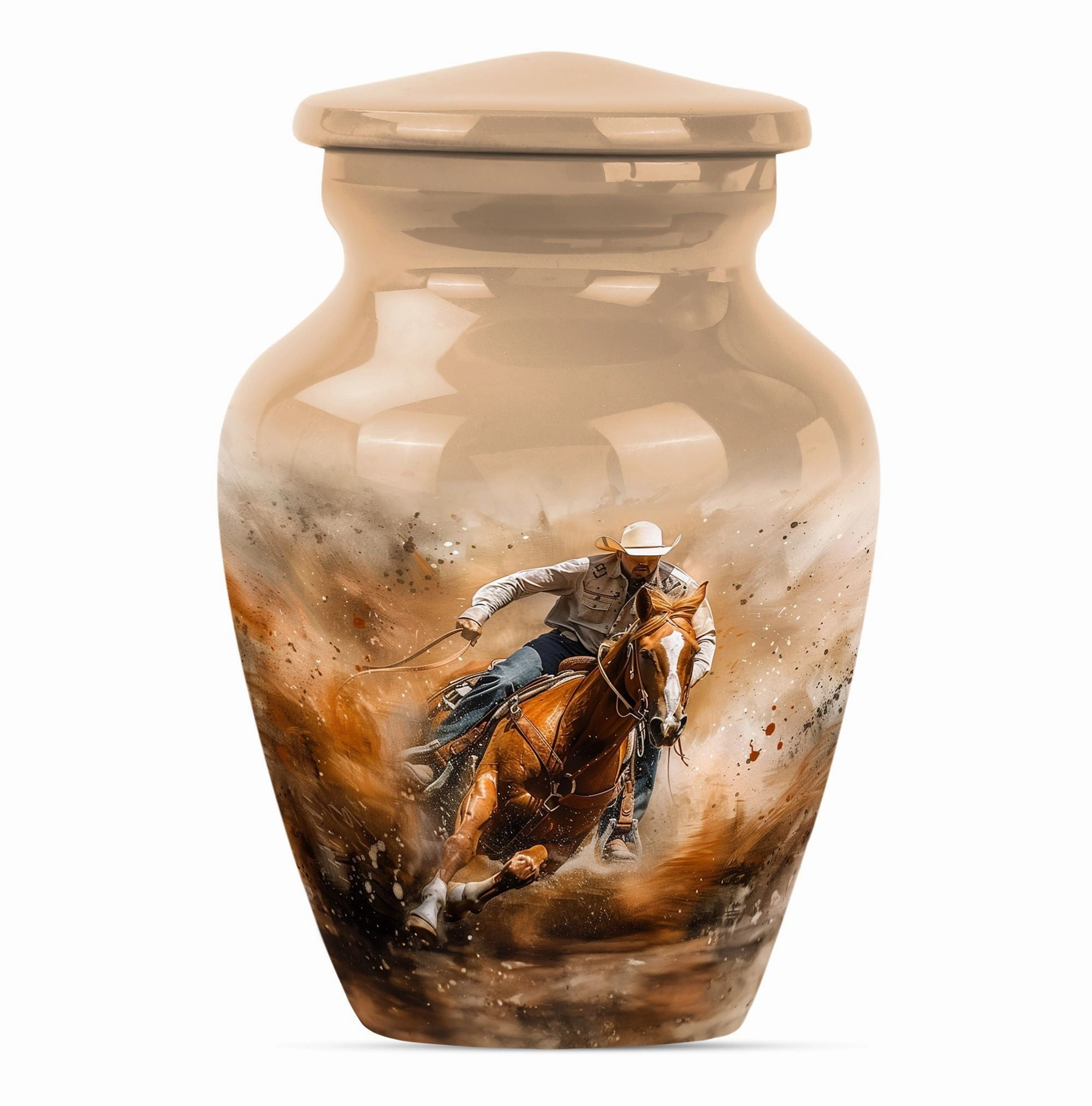 Classic Cowboy Cremation Urn for the Valor-filled Men Ashes