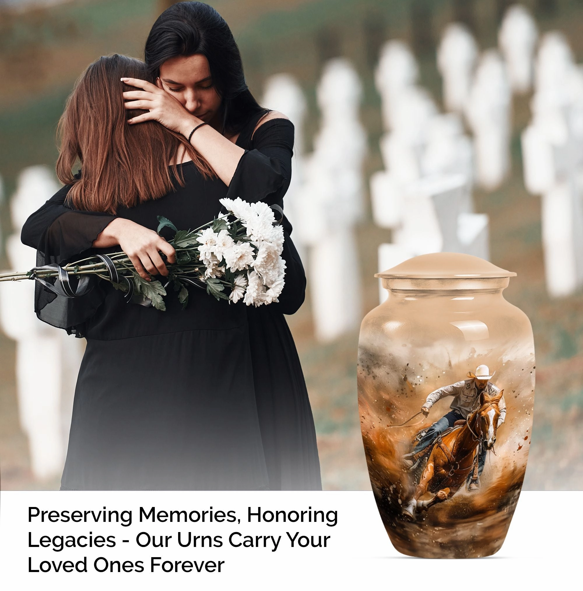 Classic Cowboy Cremation Urn for the Valor-filled Men Ashes