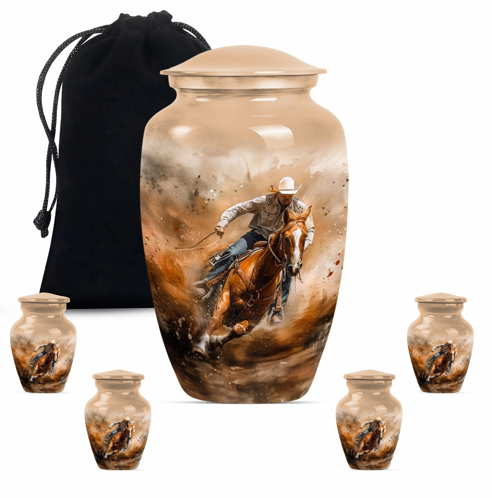 Classic Cowboy Cremation Urn for the Valor-filled Men Ashes