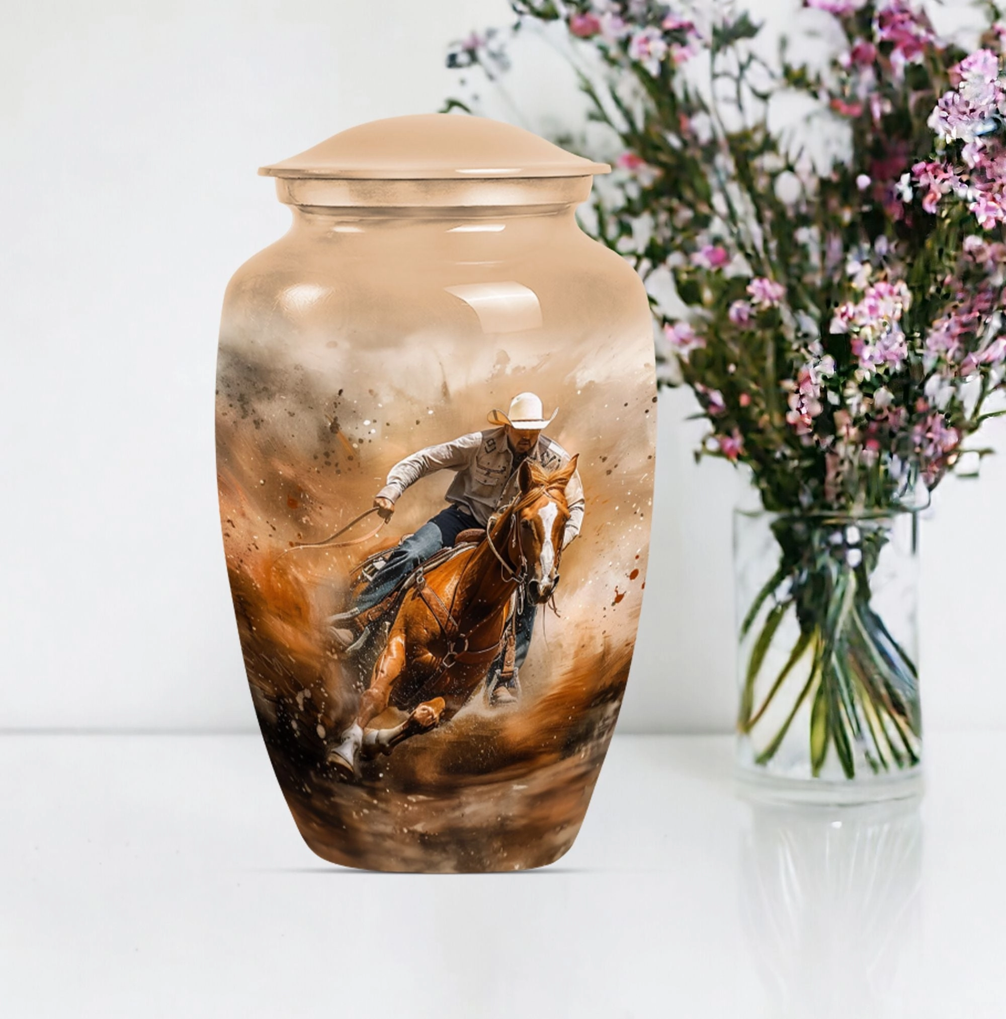 Classic Cowboy Cremation Urn for the Valor-filled Men Ashes