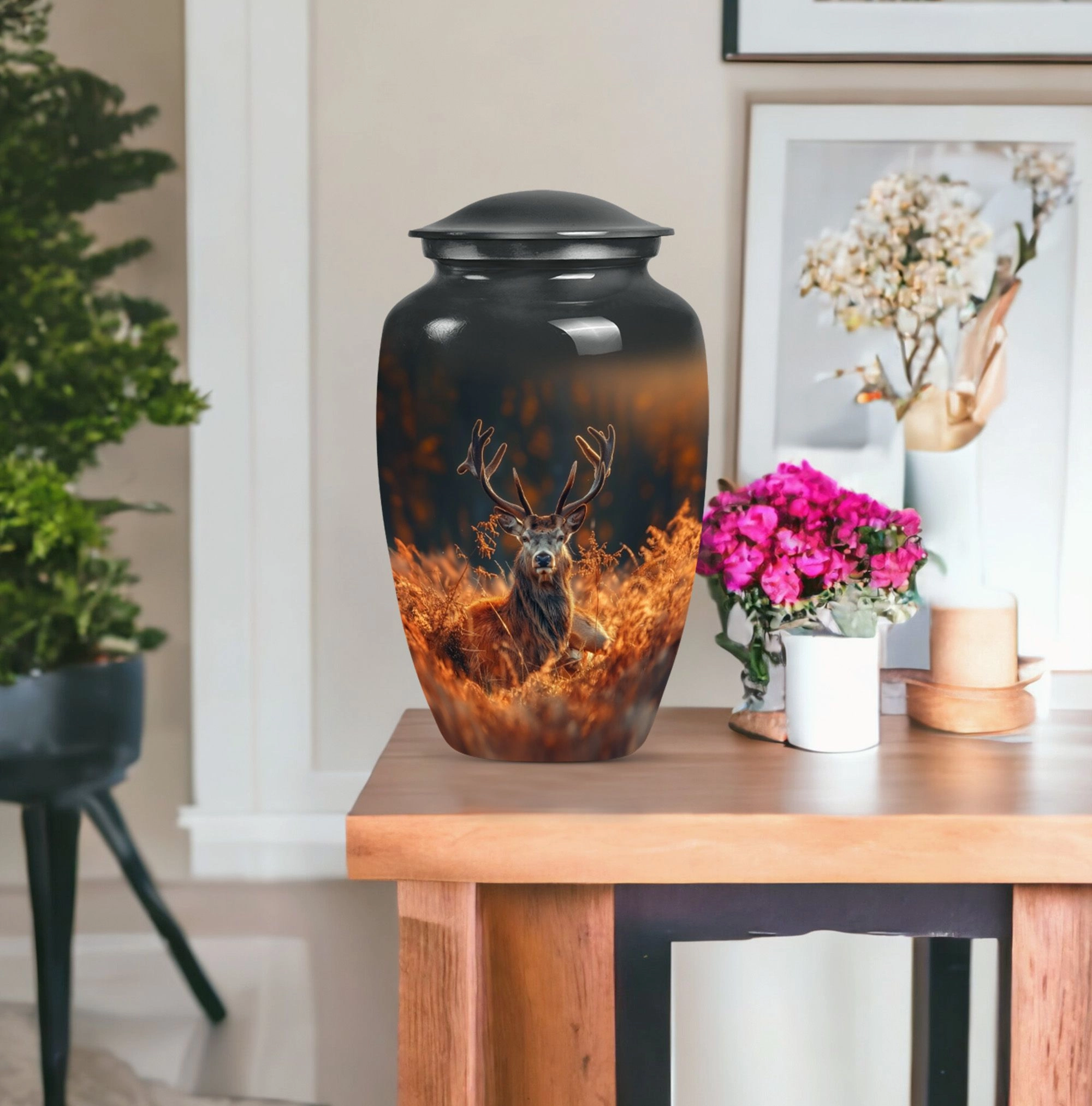 Classic Deer Urn Memorial for Men - Perfect Remembrance Keepsake