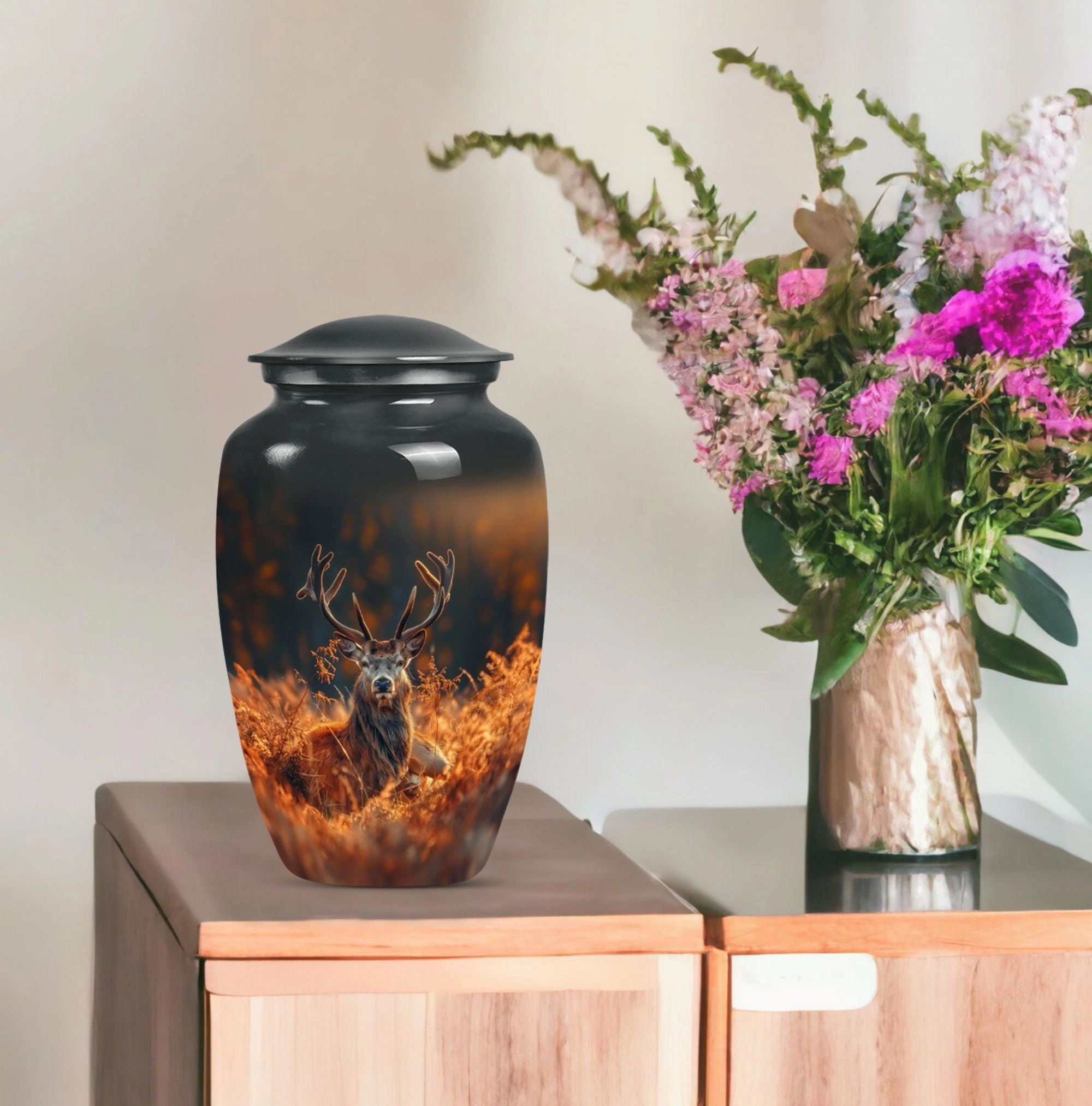 Classic Deer Urn Memorial for Men - Perfect Remembrance Keepsake