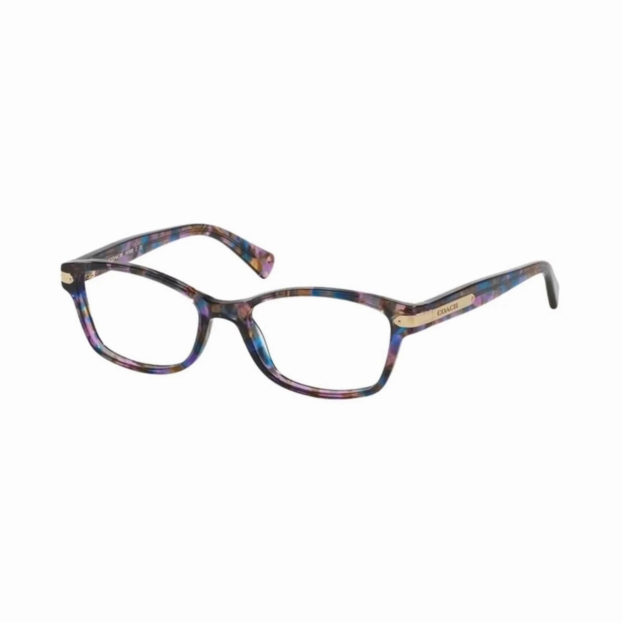 Coach HC6065-5288 Confetti Purple Rectangular Womens Plastic Eyeglasses