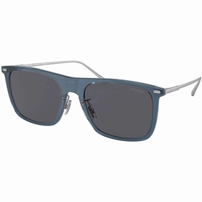 Coach Men's Sunglasses - Transparent Dark Blue and Silver Frame | 0HC8356 52038756