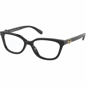 Coach Women's Eyeglasses - Black Plastic Square Frame Demo Lens | COACH 0HC6156 5002